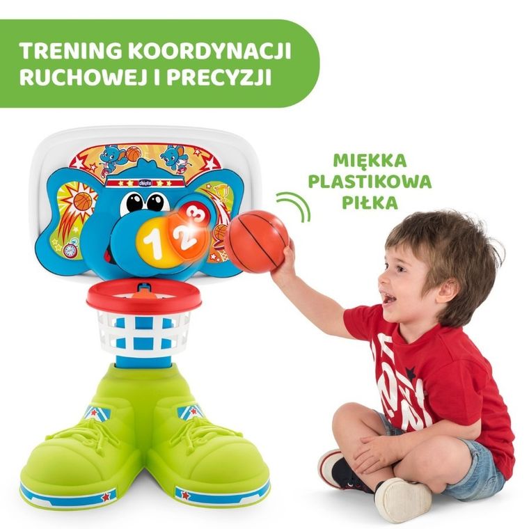 Chicco, Fit&Fun, Koszykówka 123, zabawka interaktywna