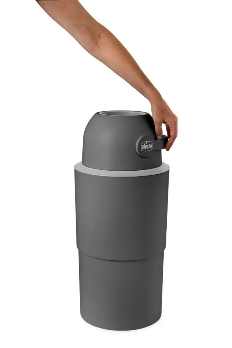 Chicco, kosz na pieluchy, teleskopowy, XL, grafitowy + worki