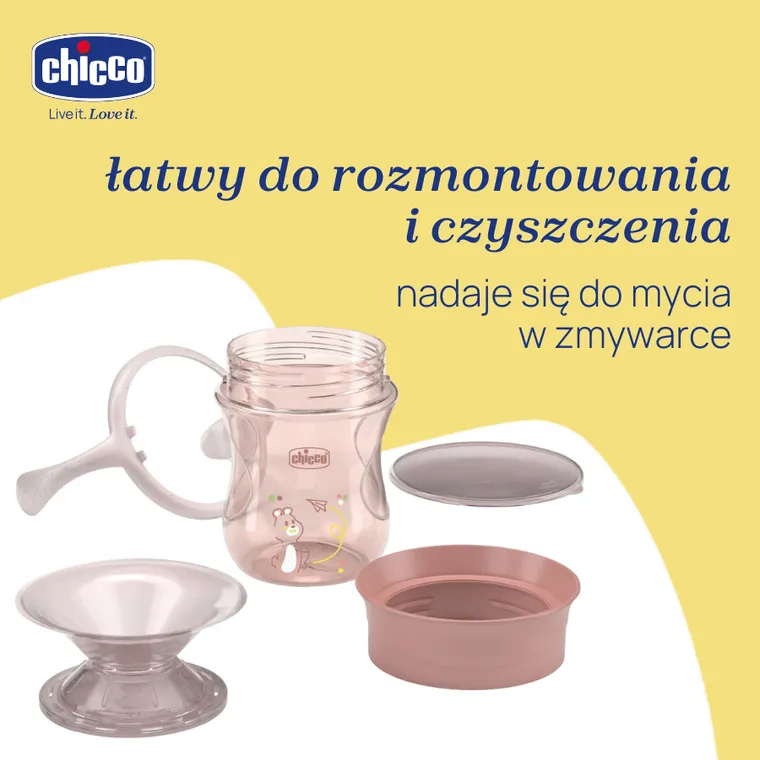 Chicco, kubek treningowy 360° do nauki samodzielnego picia, brzoskwiniowy, 12m+, 200 ml