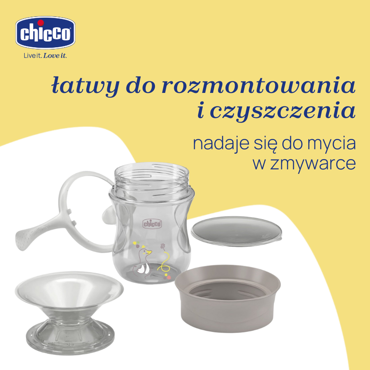 Chicco, kubek treningowy 360° do nauki samodzielnego picia, szary, 12m+, 200 ml