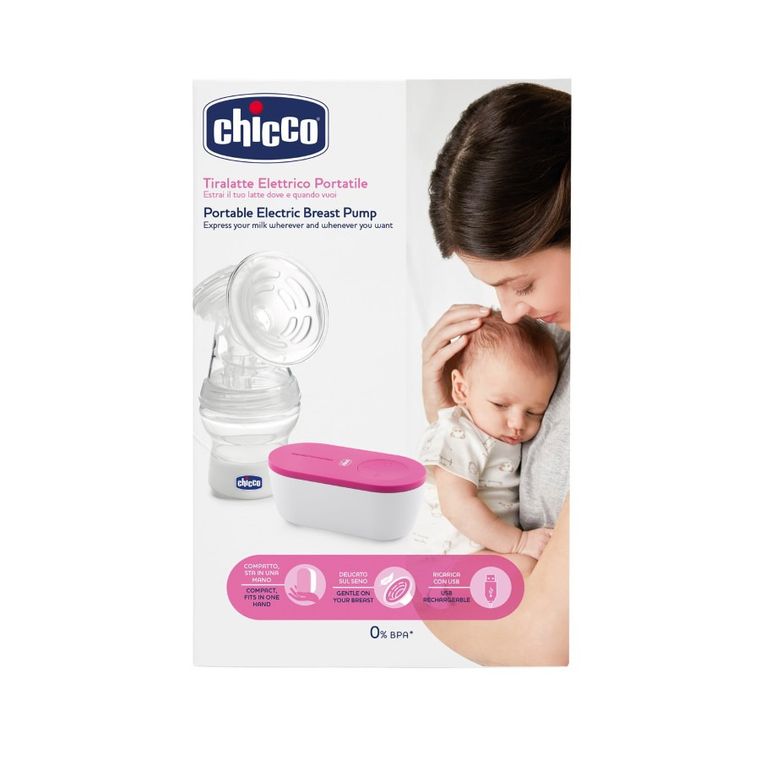 Chicco, laktator elektryczny podróżny + butelka NaturalFeeling, smoczek Physioforma Mini Soft, wkładki laktacyjne