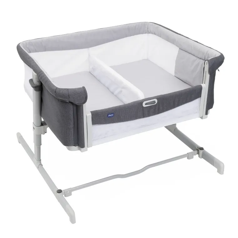 Chicco, Next2Me Twins, łóżeczko dostawne dla bliźniąt, magnet grey