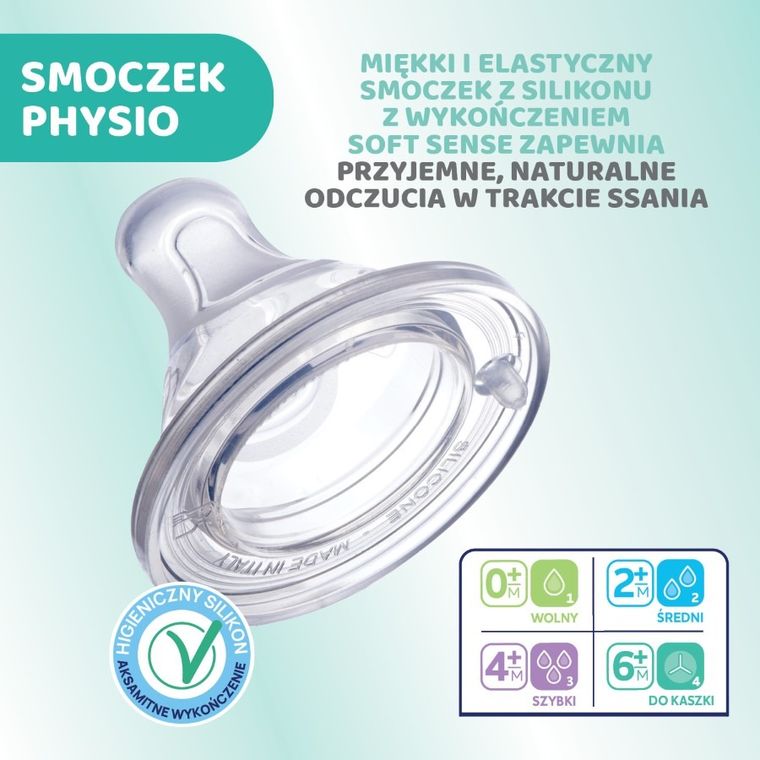 Chicco, Perfect5, butelka antykolkowa, yellow, 0m+, 150 ml