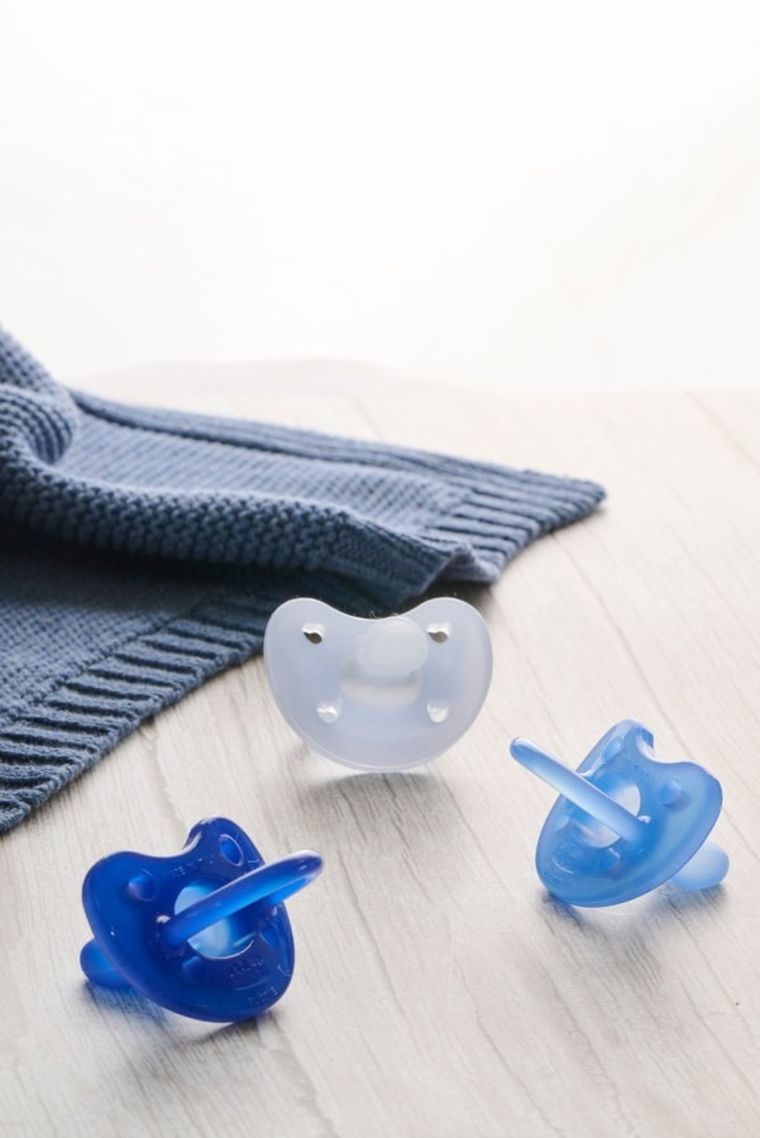 Chicco, PhysioForma Soft, smoczek uspokajający, silikonowy, niebieski, 6-16m, 2 szt.