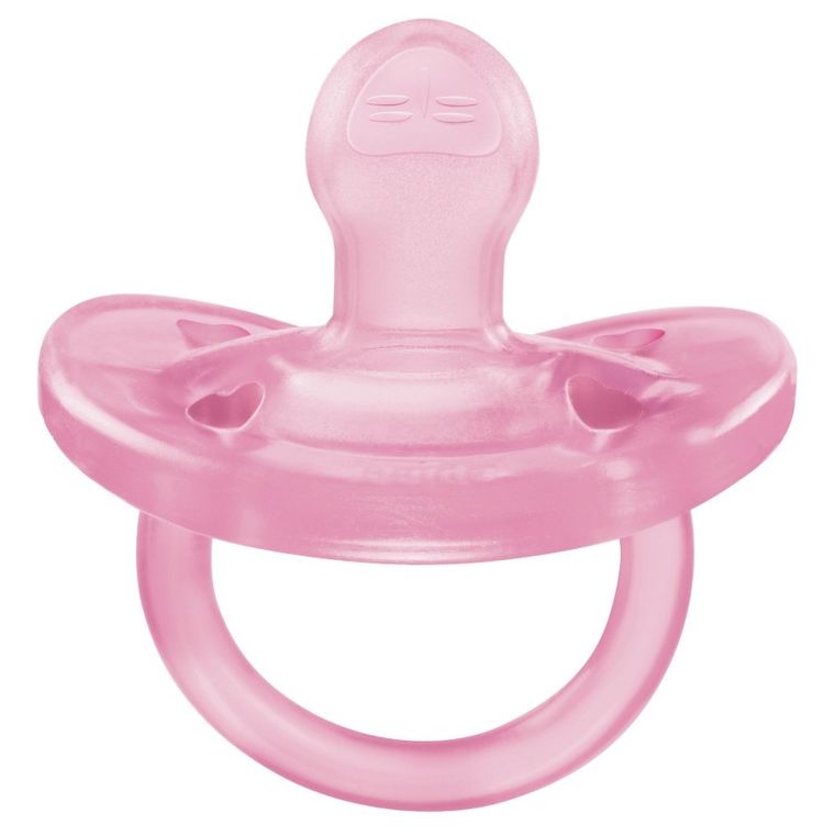 Chicco, PhysioForma Soft, smoczek uspokajający, silikonowy, różowy, 6-16m, 2 szt.