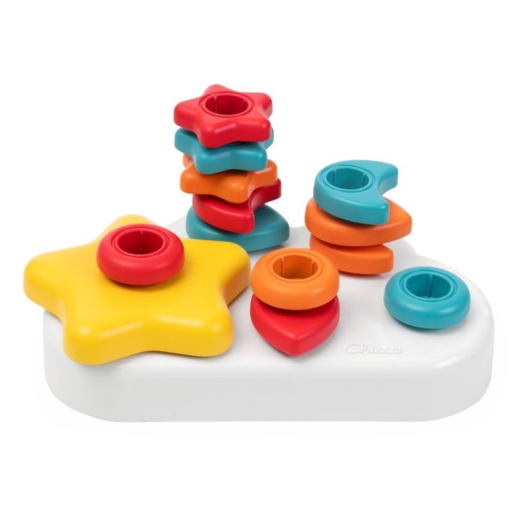 Chicco, Smart2Play, Kolorowe Pinezki, układanka, chmurka