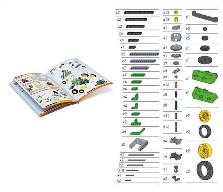 Clementoni, Naukowa Zabawa, Technologic, Laboratorium Mechaniki, Maszyny rolnicze, zestaw edukacyjny, 200 elementów