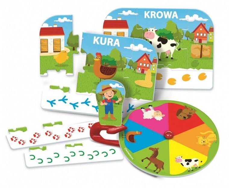 Clementoni, Uczę się bawiąc, Zwierzęta na farmie, zestaw edukacyjny