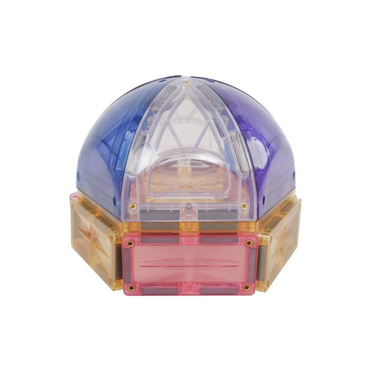 Cleverclixx, Small Curved Pack Pastel, klocki magnetyczne, 34 elementy