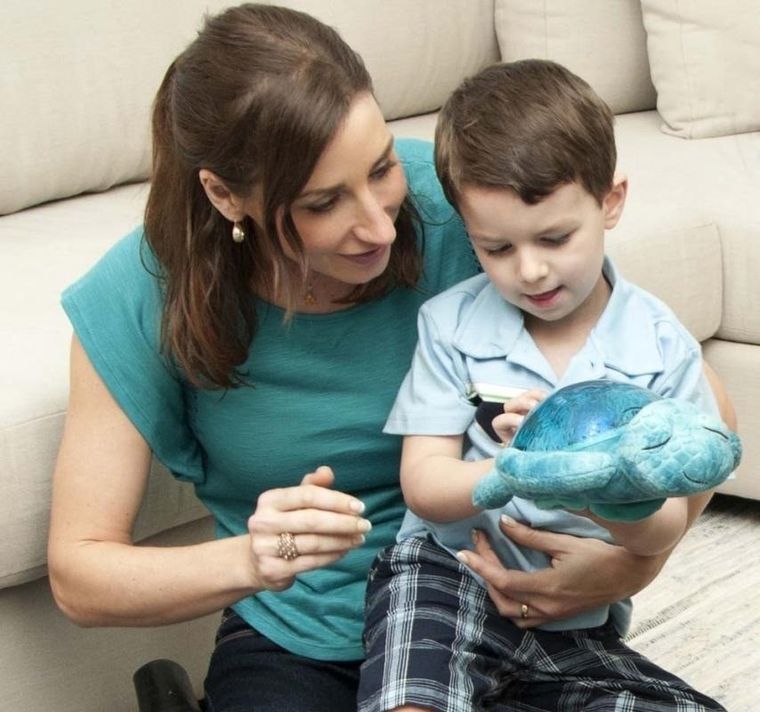 Cloud B, Tranquil Turtle, żółw podwodny, lampka z pozytywką, niebieska