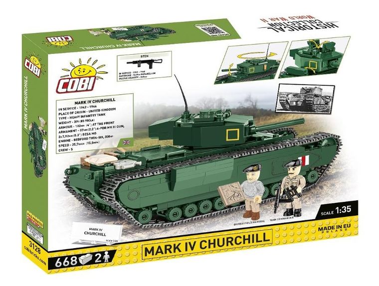 Cobi, Historical Collection WWII, Mark IV Churchill, klocki, 668 elementów