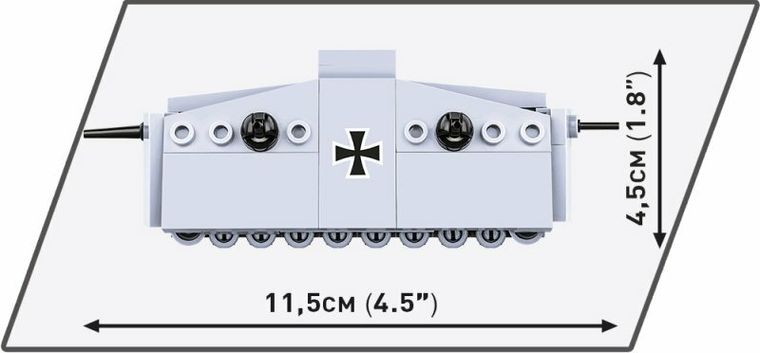 Cobi, Historical Collection WWII, Sturmpanzerwagen A7V, klocki, 1:72, 119 elementów