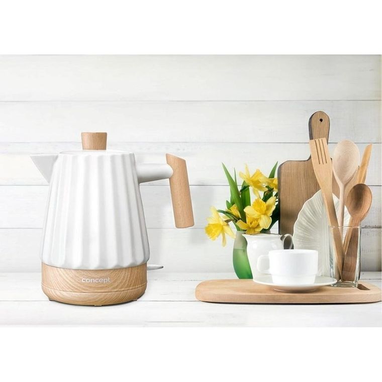 Concept, czajnik elektryczny ceramiczny, RK0090, biały