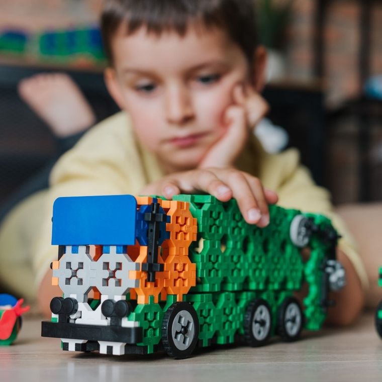 Connect, 2w1, Pociąg, Ciężarówka z przyczepą, klocki konstrukcyjne, 279 elementów, 61976