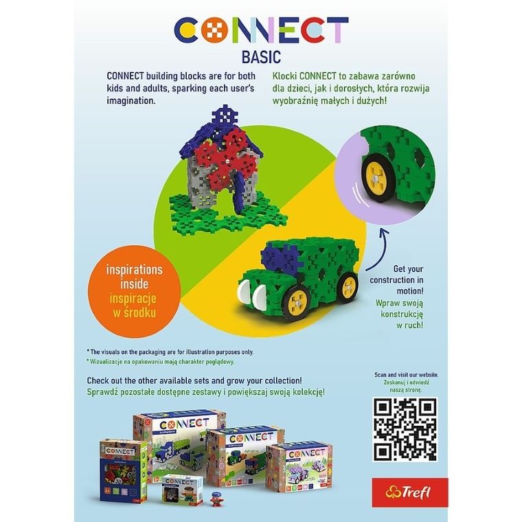 Connect, Basic Boy, klocki konstrukcyjne, 70 elementów, 61987