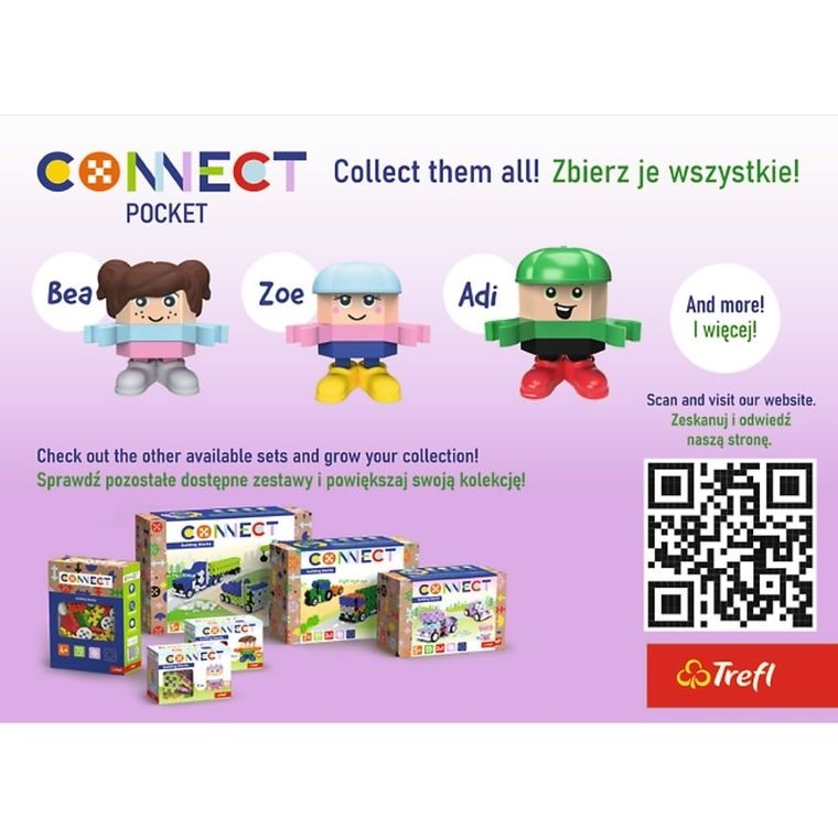 Connect, Pocket Girl, Kim, klocki konstrukcyjne z figurką, 35 elementów, 62003