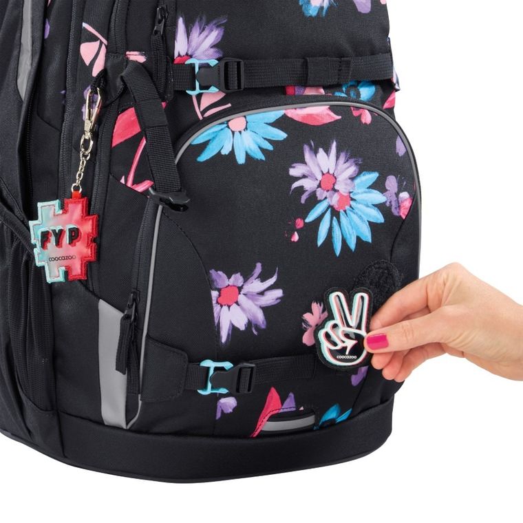 Coocazoo, Porter, plecak szkolny, 5-komorowy, Floral Artnight
