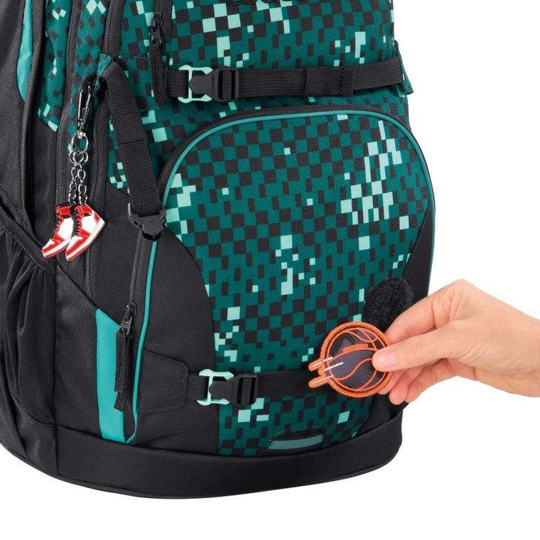 Coocazoo, Porter, plecak szkolny, 5-komorowy, Pixel Blox