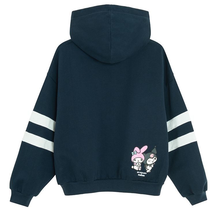 Cool Club, Bluza dziewczęca z kapturem, ocieplana, granatowa, Hello Kitty and Friends