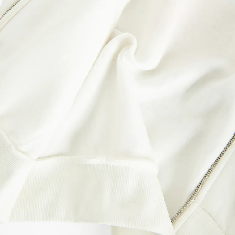 Cool Club, Bluza dziewczęca z kapturem, rozpinana, ocieplana, biała