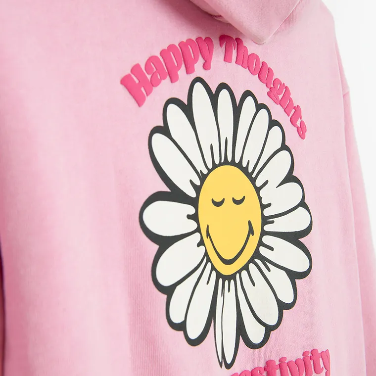 Cool Club, Bluza dziewczęca z kapturem, rozpinana, różowa, SmileyWorld