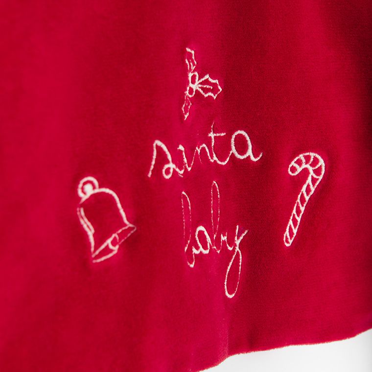 Cool Club, Bluza niemowlęca z kapturem, rozpinana, welurowa, czerwona