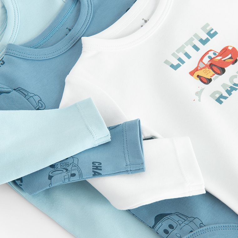 Cool Club, Body chłopięce z długim rękawem, mix, Auta, zestaw, 3 szt.