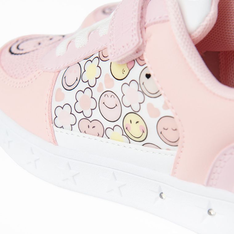 Cool Club, Buty sportowe dziewczęce, różowe, świecąca podeszwa, SmileyWorld