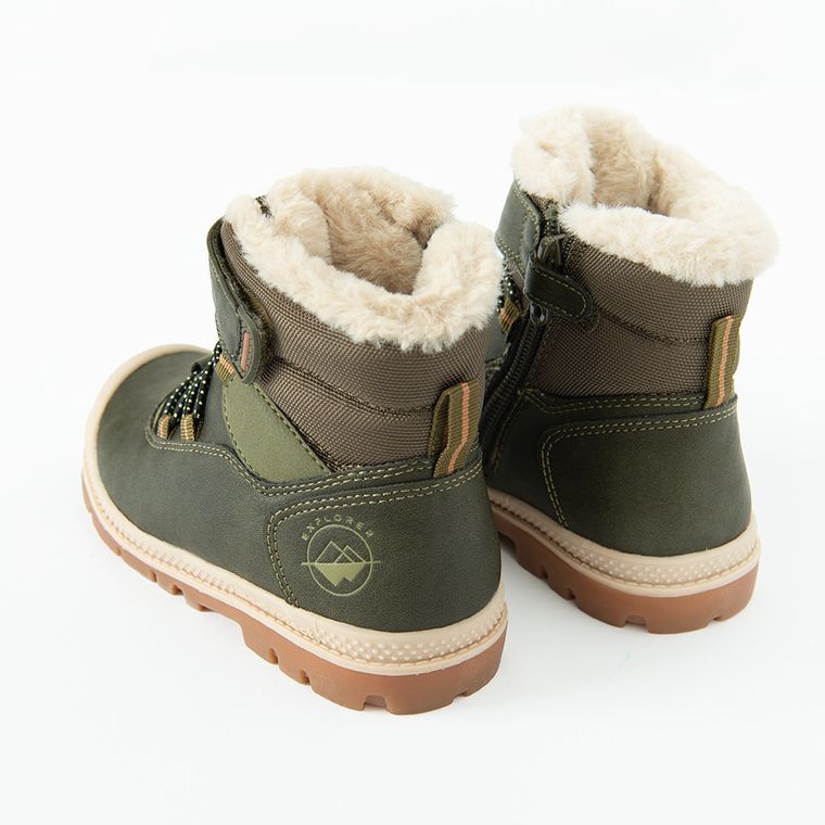 Cool Club, Buty zimowe chłopięce, pachnące, zielone, ocieplane, Zdrowa Stopa, podeszwa Bio-Protect