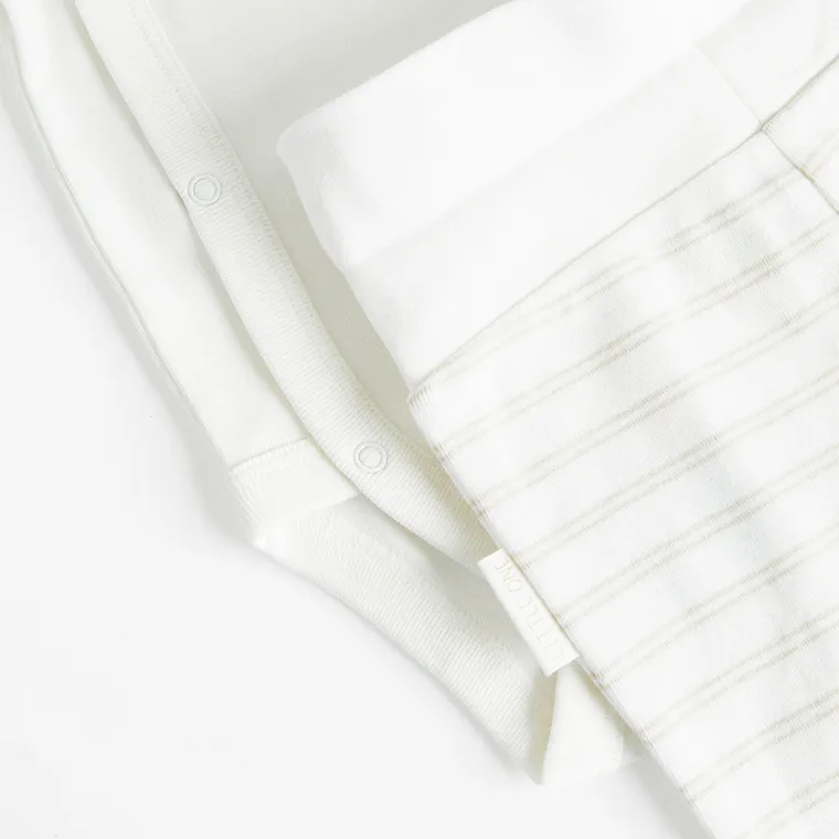 Cool Club, Komplet chłopięcy, Body z krótkim rękawem, Półśpiochy, Czapka, biały