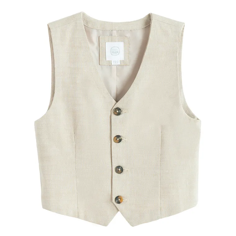 Cool Club, Komplet chłopięcy, Koszula z długim rękawem, Kamizelka, Mucha, mix