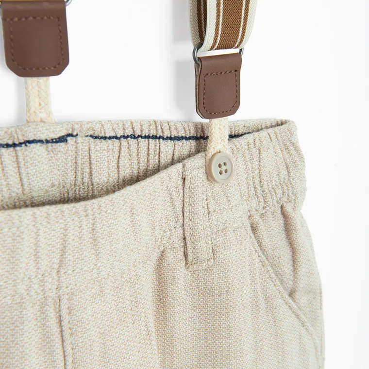 Cool Club, Komplet chłopięcy, Koszula z krótkim rękawem, Spodnie materiałowe, Szelki, mix