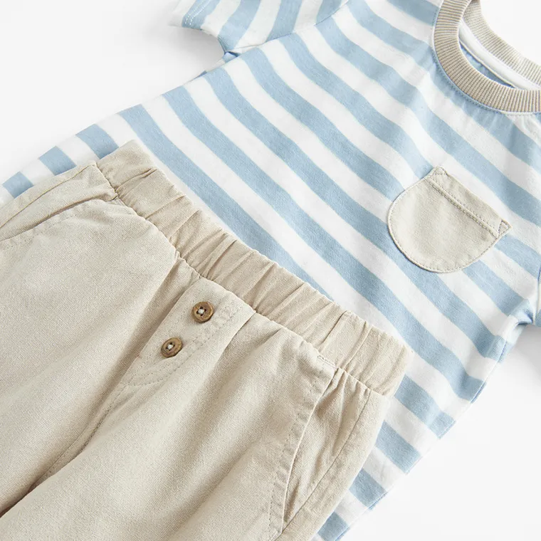 Cool Club, Komplet chłopięcy, T-shirt, Spodnie materiałowe, mix