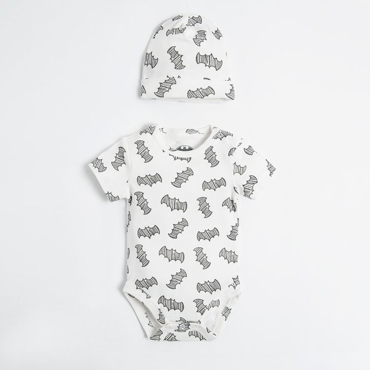 Cool Club, Komplet dziecięcy, Body z krótkim rękawem, Śpiochy, Półśpiochy, Czapka, Śliniak, Koc, mix, Batman