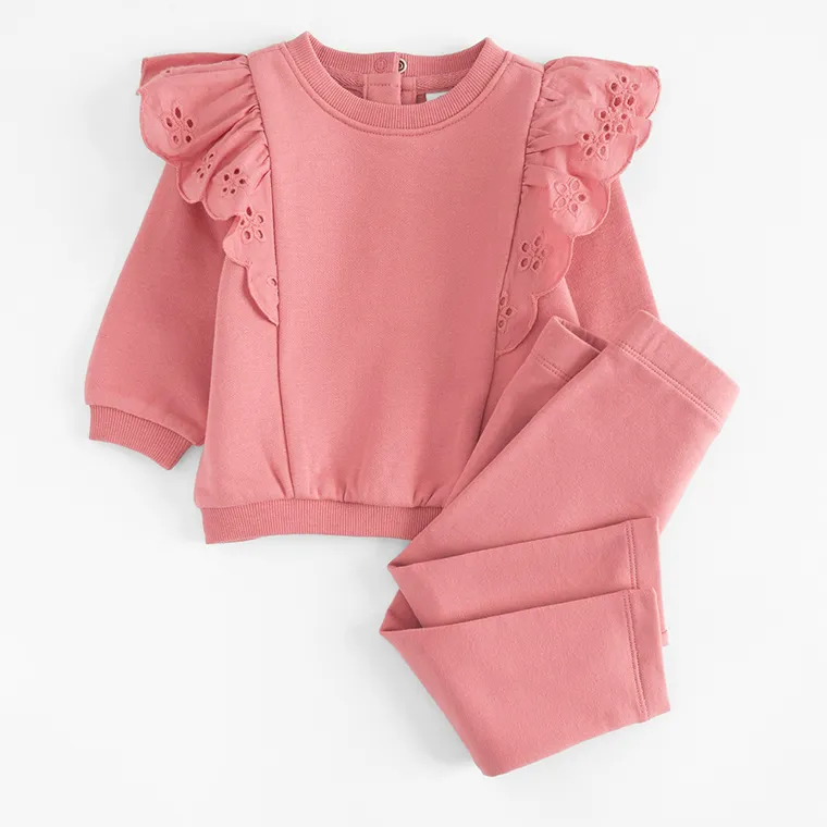 Cool Club, Komplet dziewczęcy, Bluza, Legginsy, ocieplany, różowy