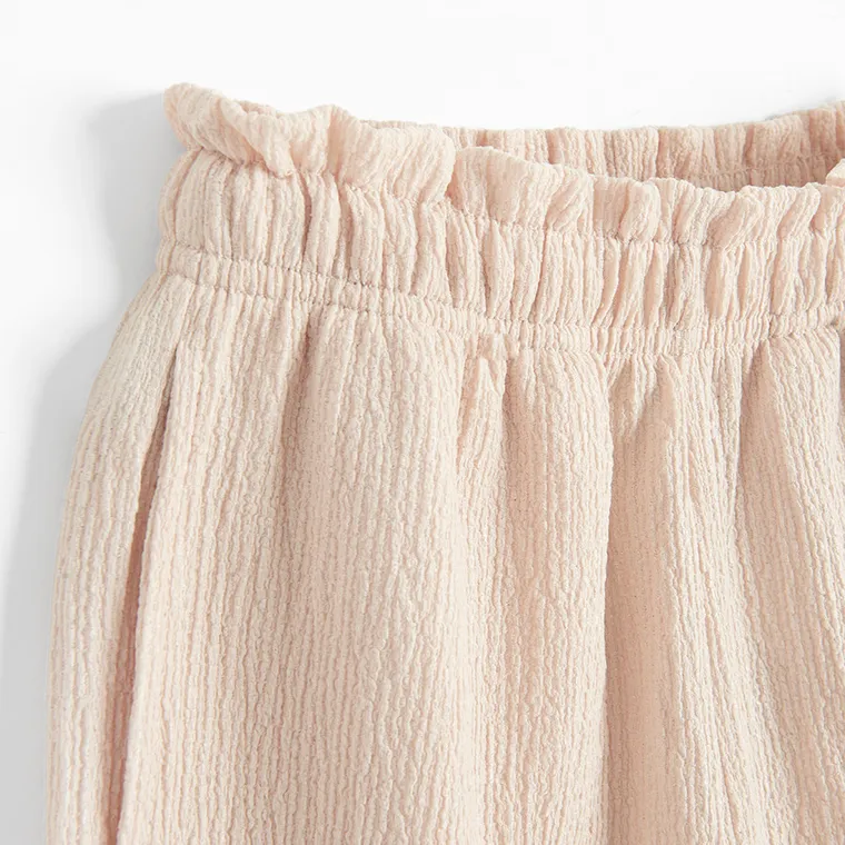 Cool Club, Komplet dziewczęcy, Bluzka bez rękawów, Spodnie materiałowe, wide, beżowy