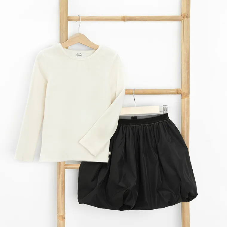 Cool Club, Komplet dziewczęcy, Bluzka z długim rękawem, prążkowana, Spódnica, mix