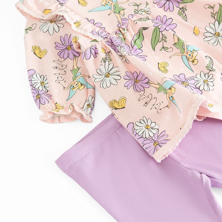 Cool Club, Komplet dziewczęcy, Body sukienka z długim rękawem, Legginsy, mix, Dzwoneczek