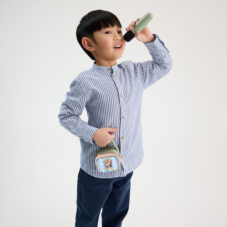 Cool Club, Koszula chłopięca z długim rękawem, z lnem, mix