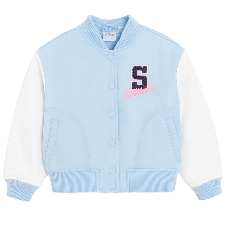 Cool Club, Kurtka bejsbolówka dziewczęca z kapturem, niebieska, Lilo i Stitch