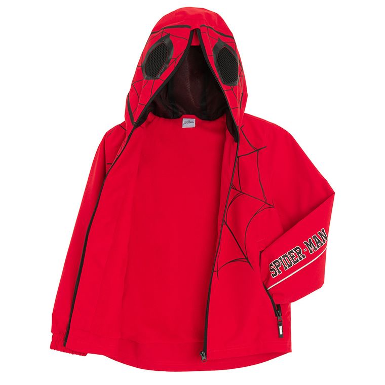 Cool Club, Kurtka chłopięca z kapturem, czerwona, Spider-Man