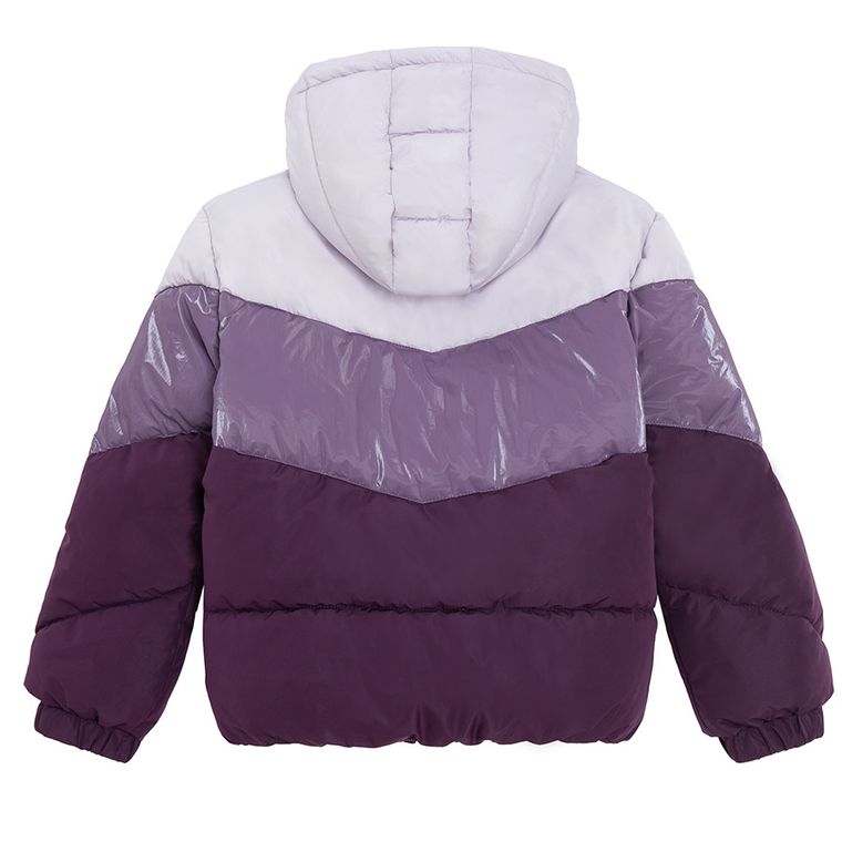 Cool Club, Kurtka dziewczęca z kapturem, ocieplana, fioletowa