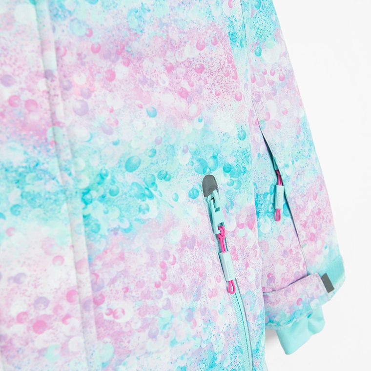 Cool Club, Kurtka narciarska dziewczęca z kapturem, ocieplana, mix