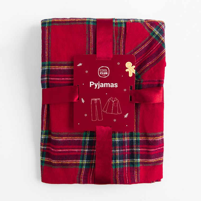 Cool Club, Piżama dziewczęca, flanelowa, czerwona