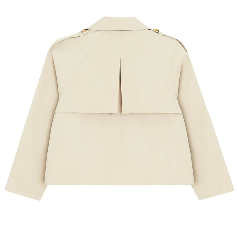 Cool Club, Płaszcz dziewczęcy, cropped, beżowy