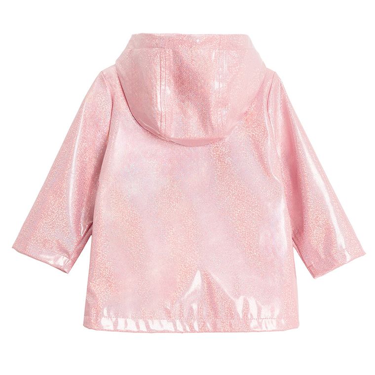 Cool Club, Płaszcz przeciwdeszczowy dziewczęcy z kapturem, różowy