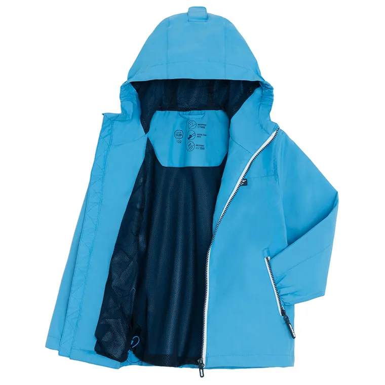 Cool Club, Przeciwdeszczowa kurtka chłopięca z kapturem, niebieska