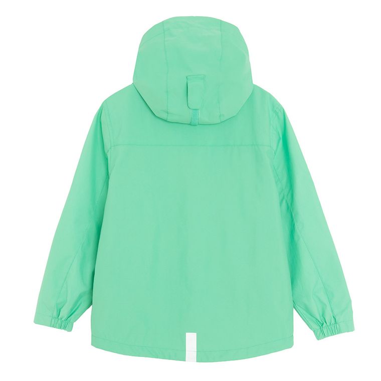 Cool Club, Przeciwdeszczowa kurtka chłopięca z kapturem, zielona