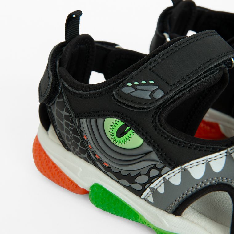 Cool Club, Sandały chłopięce, czarne, świecąca podeszwa