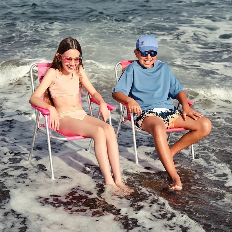 Cool Club, Strój kąpielowy dziewczęcy dwuczęściowy, UV 50, brzoskwiniowy